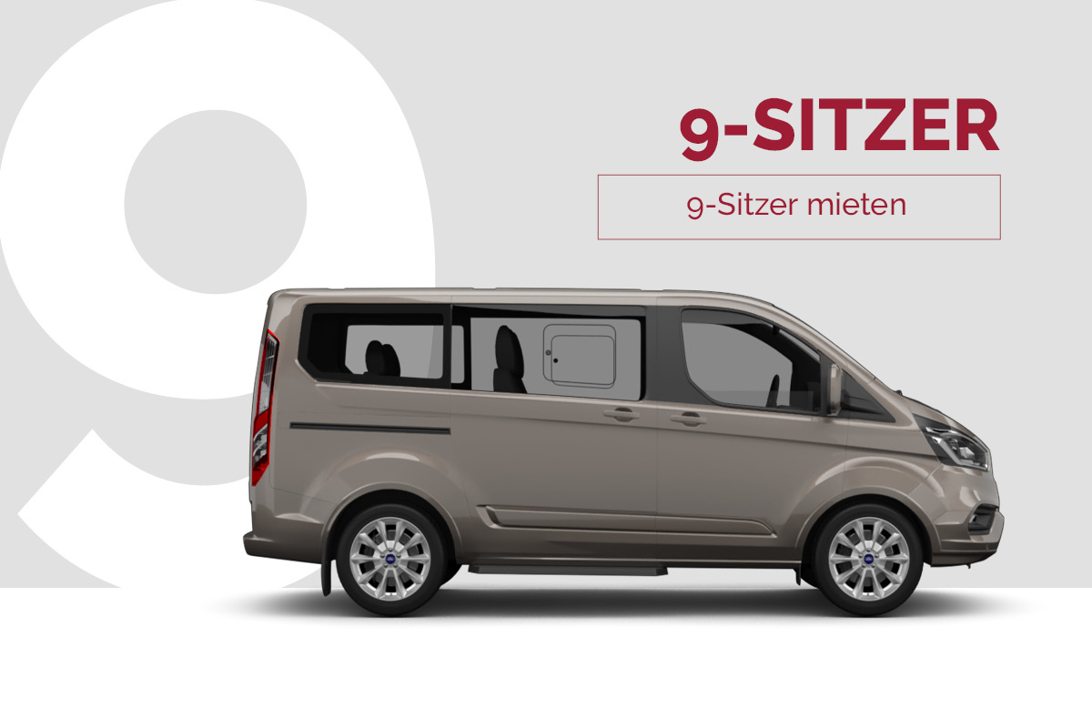 zu sehen ist ein grauer 9-Sitzer